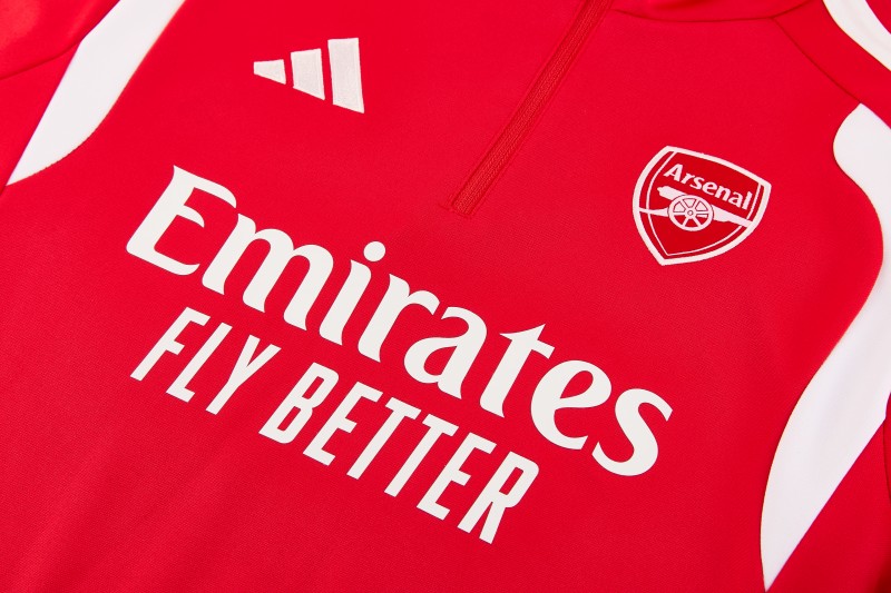 26/27 Arsenal Red Half Zipper Jacket Tracksuit + Long Pants