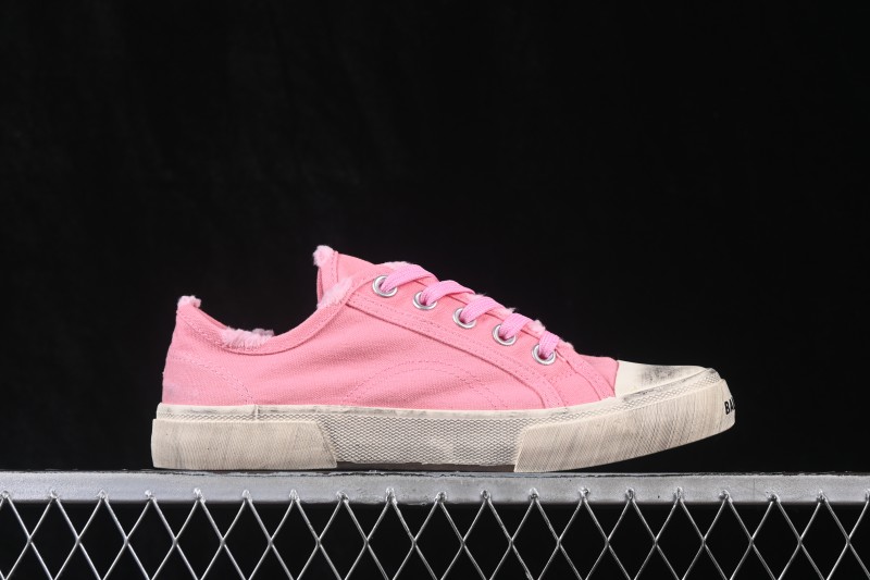 Balenciaga Paris Low Top Lace-Up Sneakers with Distressed Finish - W3RC35591