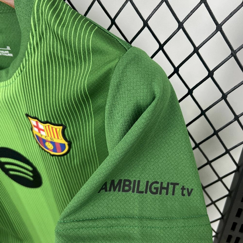 2025/26 Kids Barcelona Goalkeeper Green Kit
