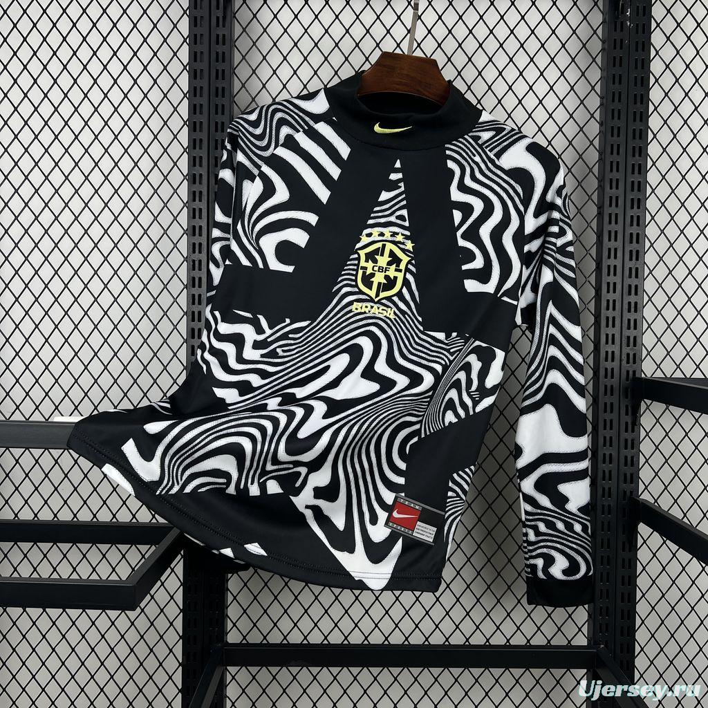 2026 Mens Brazil Hollywood Goalkeeper Long Sleeve Jersey