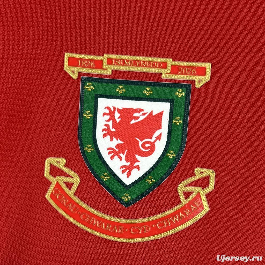 2026 Mens Wales 150th Anniversary Jersey