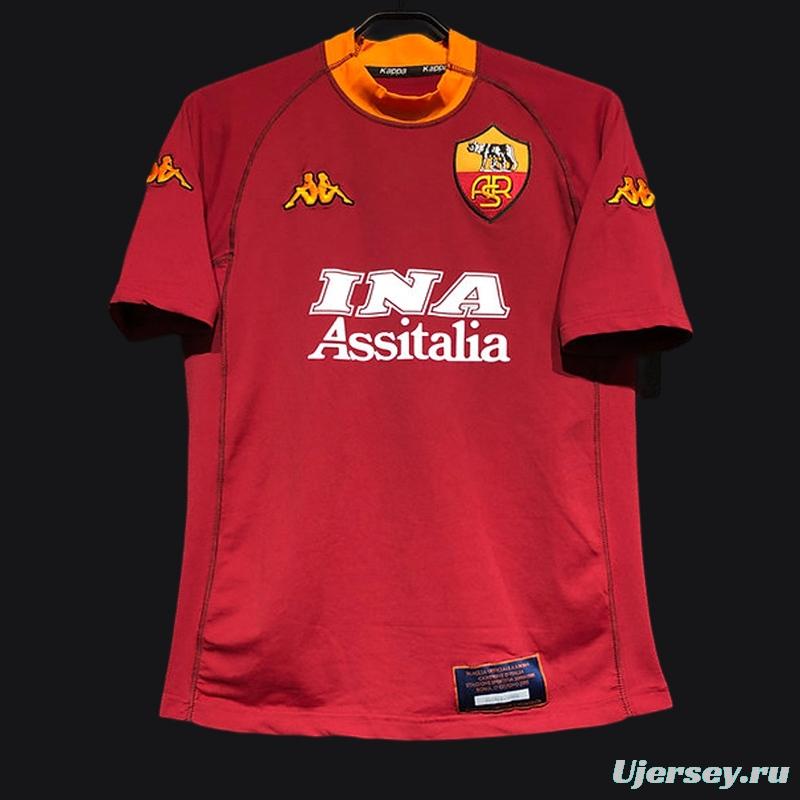 Retro 00/01 AS Roma Home Jersey