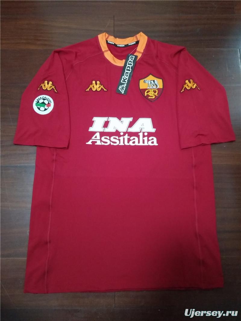 Retro 00/01 AS Roma Home Jersey