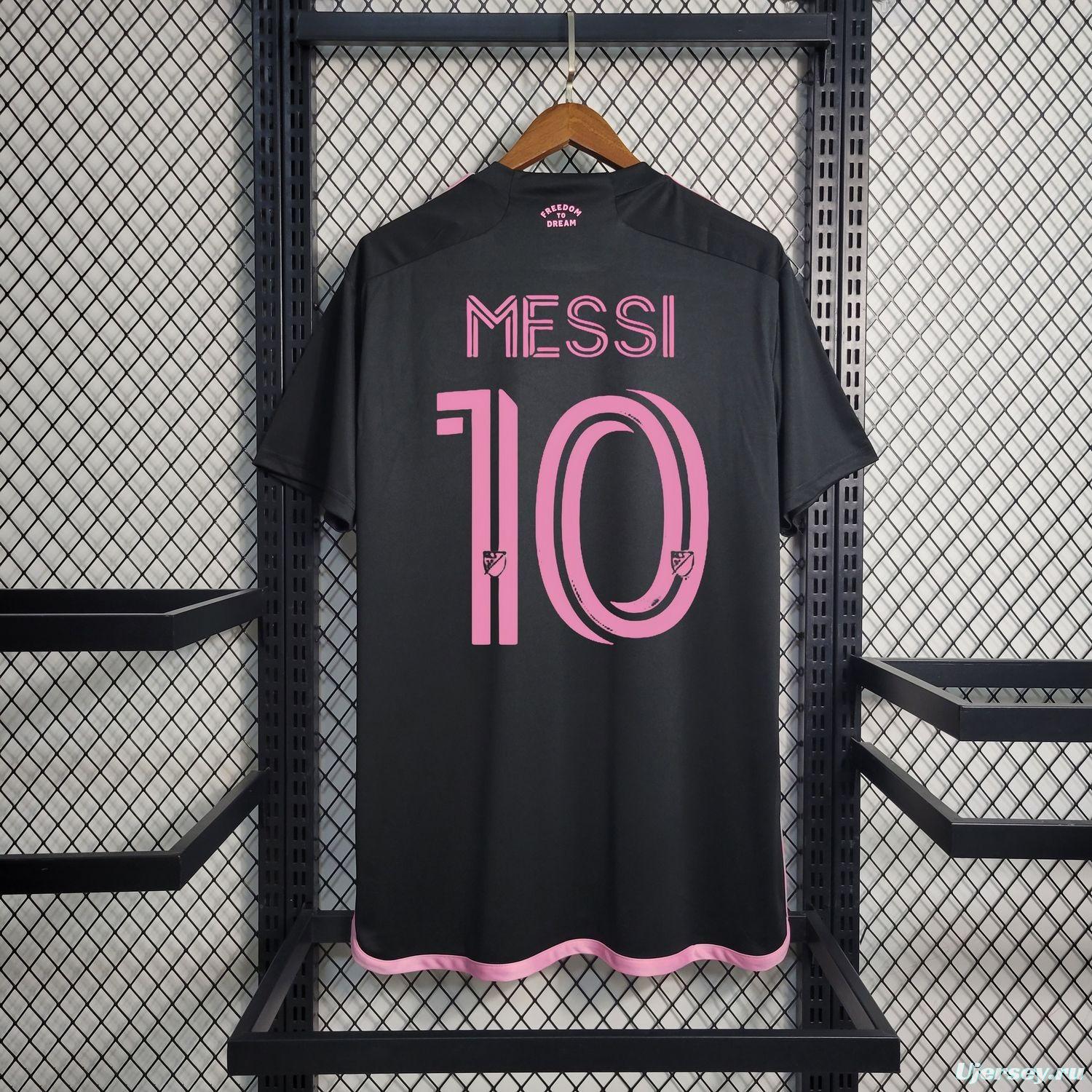 23-24 Inter Miami Away MESSI  Black Jersey