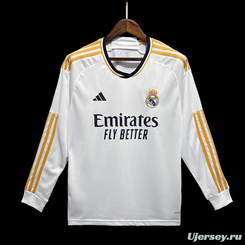 23/24 Real Madrid Home Long Sleeve Jersey