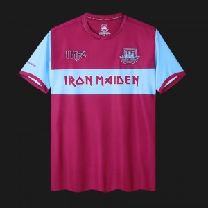 Retro 22/23 Iron Maiden X West Ham Wine/Blue Jersey