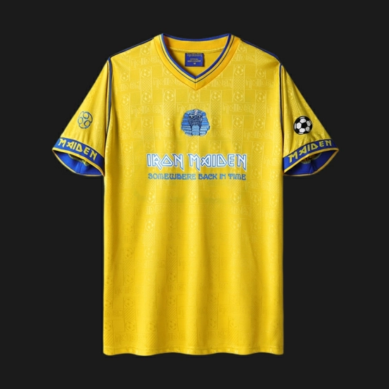 Retro 2018 West Ham United x Iron Maiden Yellow Jersey