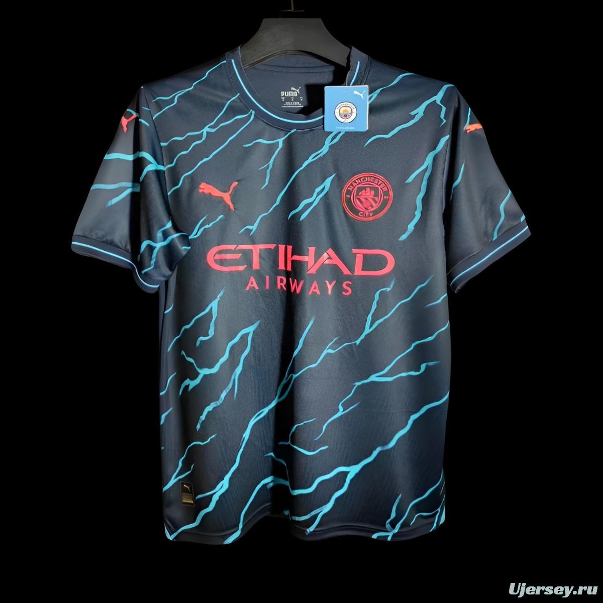 23/24 Manchester City Third Black Jersey