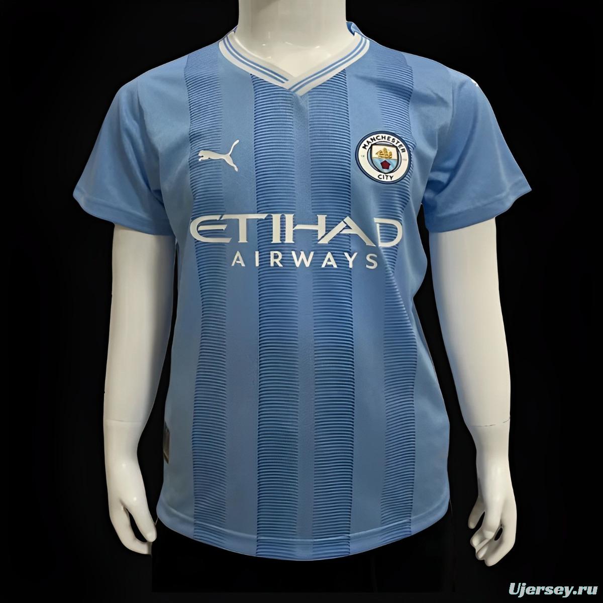 Player Version 23/24 Kids Manchester City Home Jersey