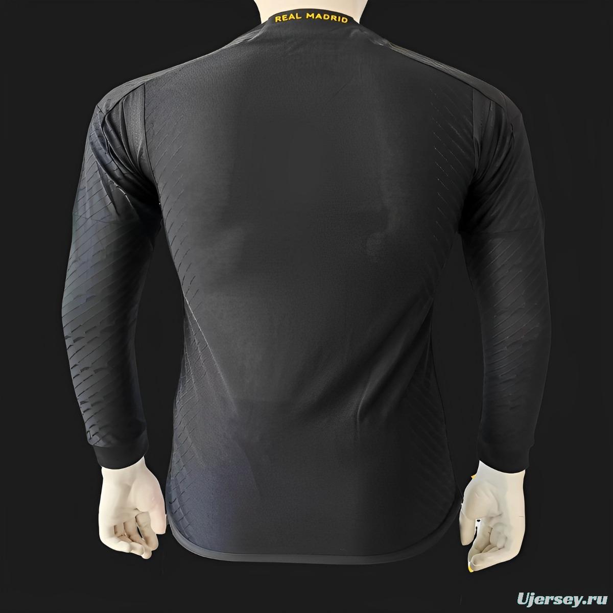 Player Version 23/24 Real Madrid Away Long Sleeve Third Black Jersey