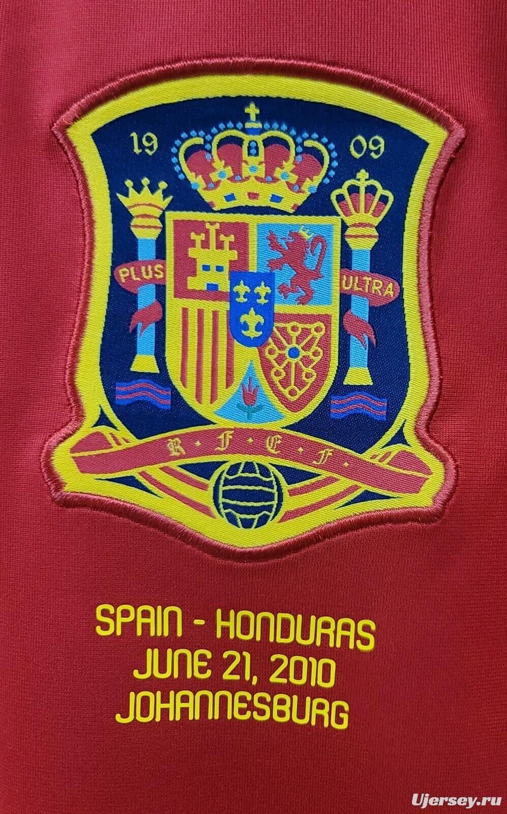 Retro 2010 Spain Home Jersey