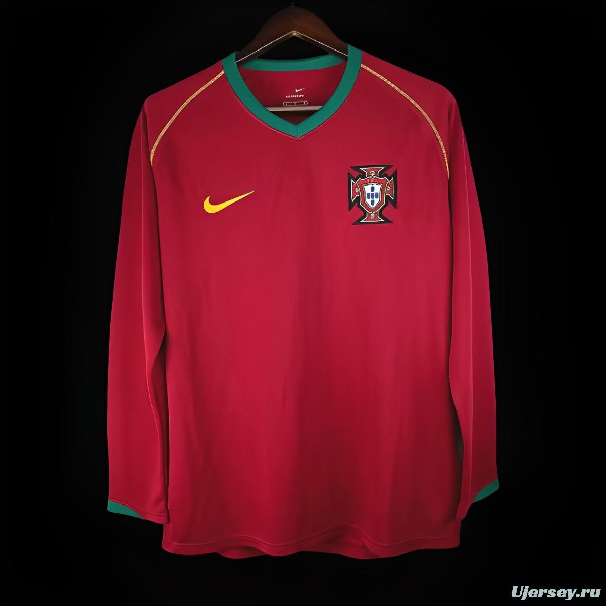 Retro 2006 Portugal Home Long Sleeve Jersey