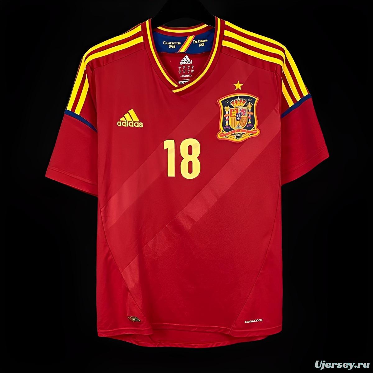 Retro 2012 Spain Home Jersey