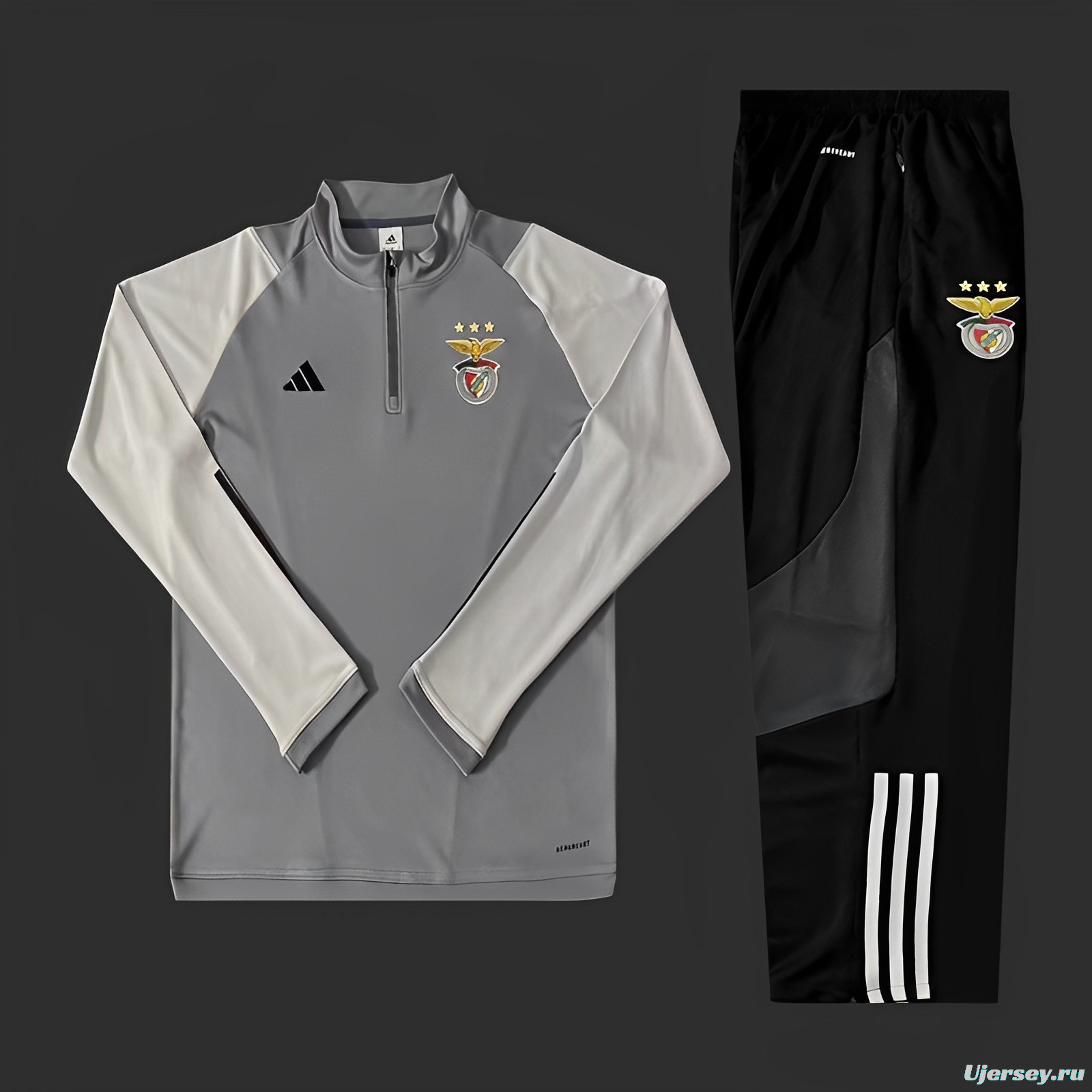 23/24 Benfica Grey Half Zipper Jacket+Pants