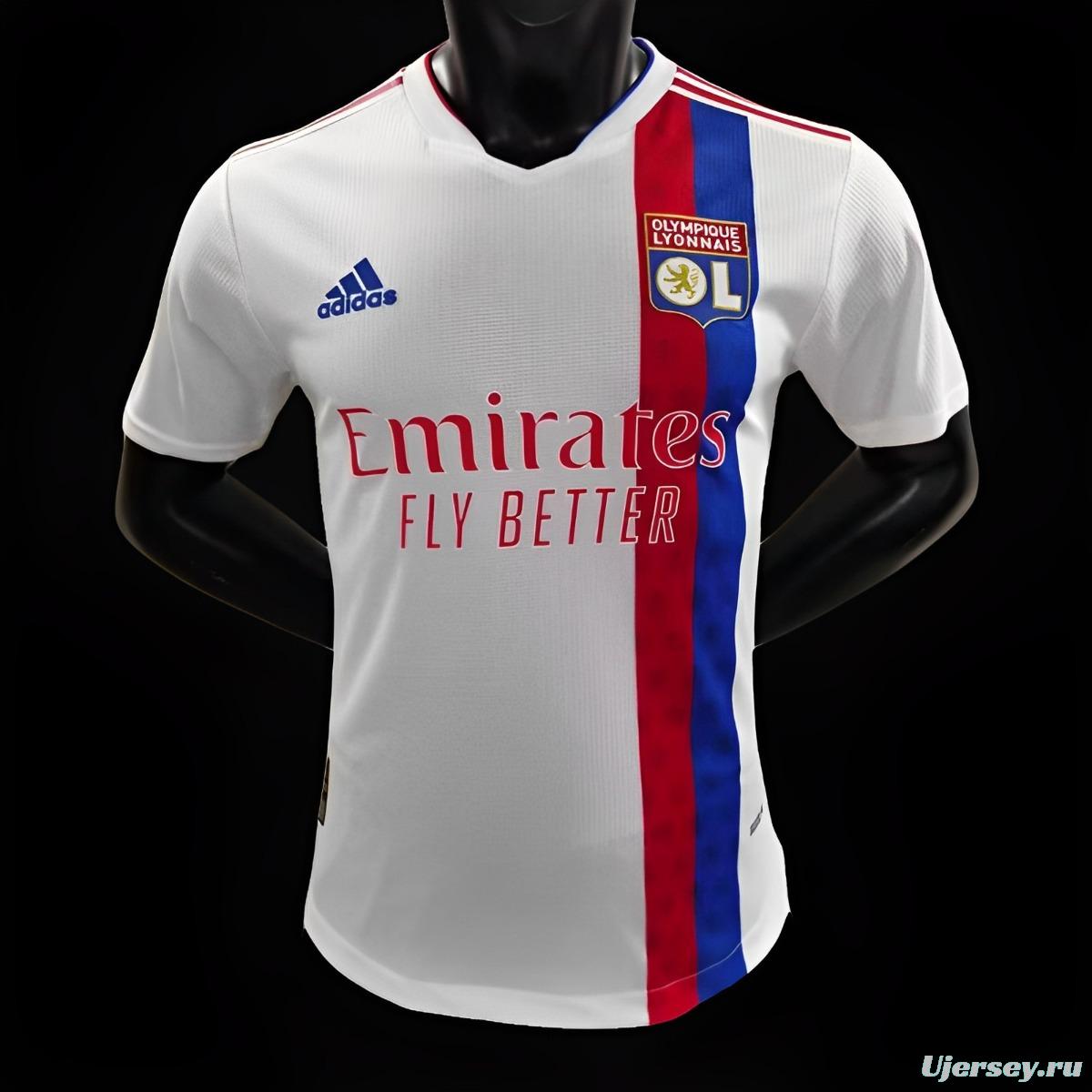 Player Version 21/22 Olympique Lyonnais Lyon Home Jersey
