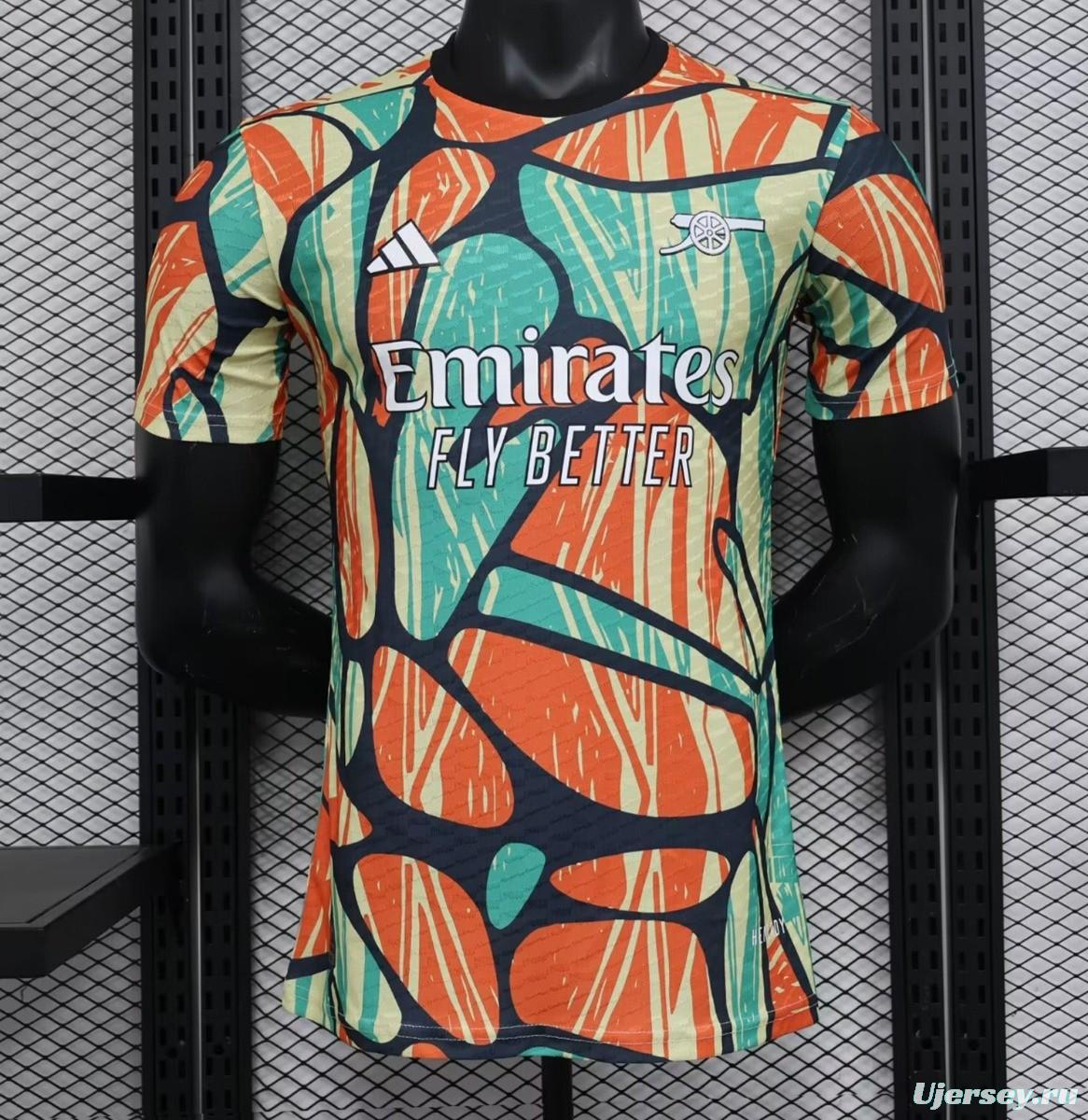 Player Version 24/25 Arsenal Pre-match Mixed Color Special Jersey