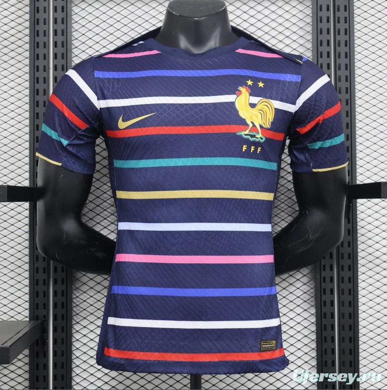 Player Version 2024 France Training Stripe Jersey