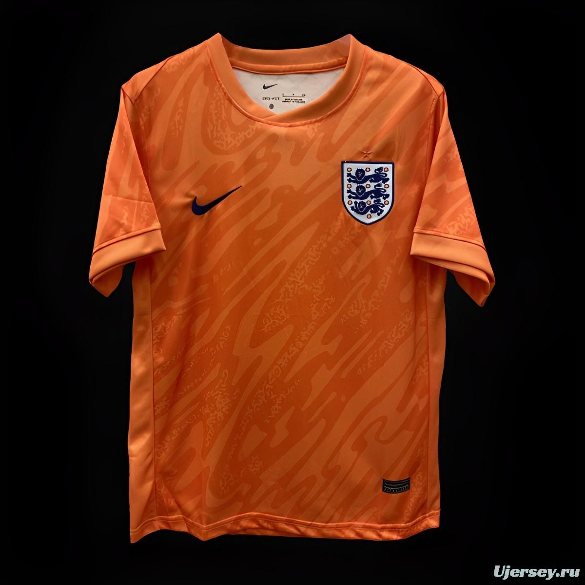 2024 England Orange Goalkeeper Jersey