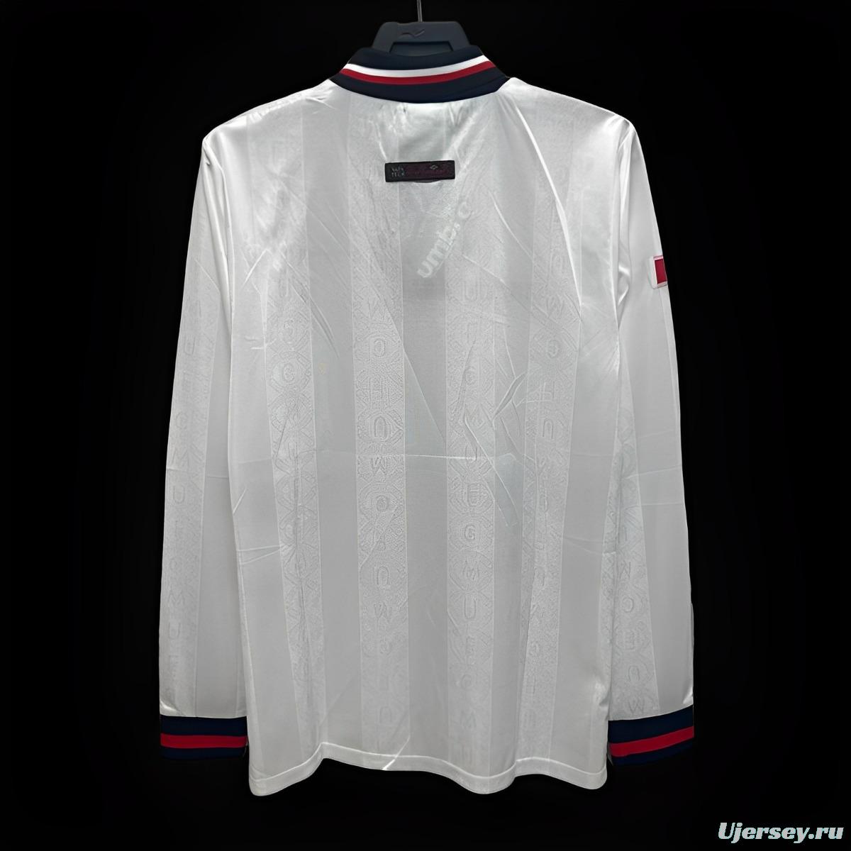 Retro 97/98 Manchester United Third Long Sleeve White Jersey