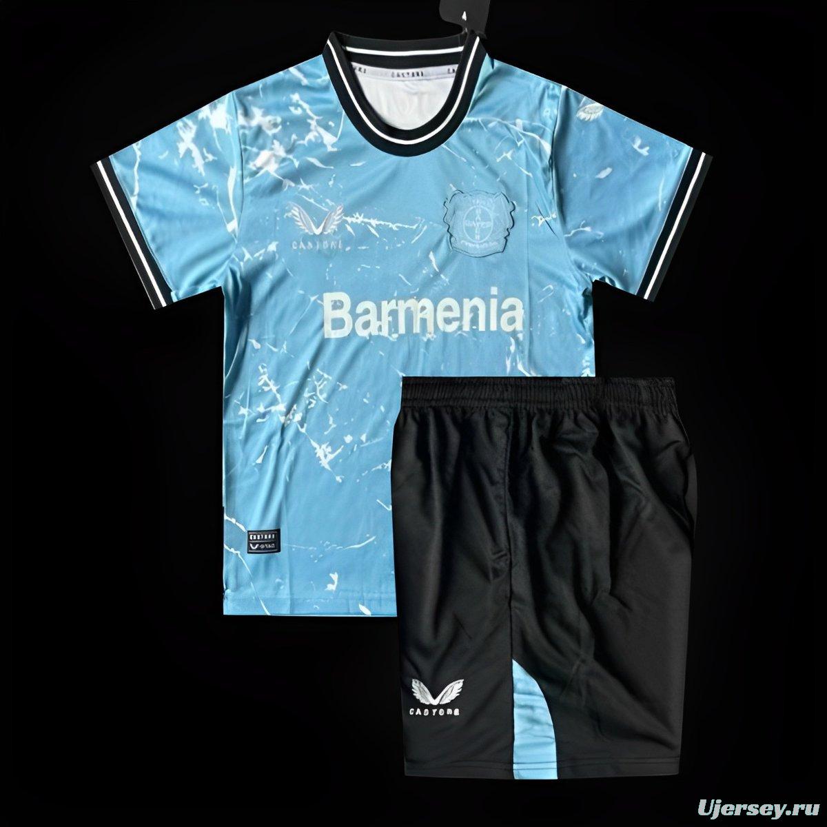 23/24 Kids Bayer 04 Leverkusen Away Blue Jersey