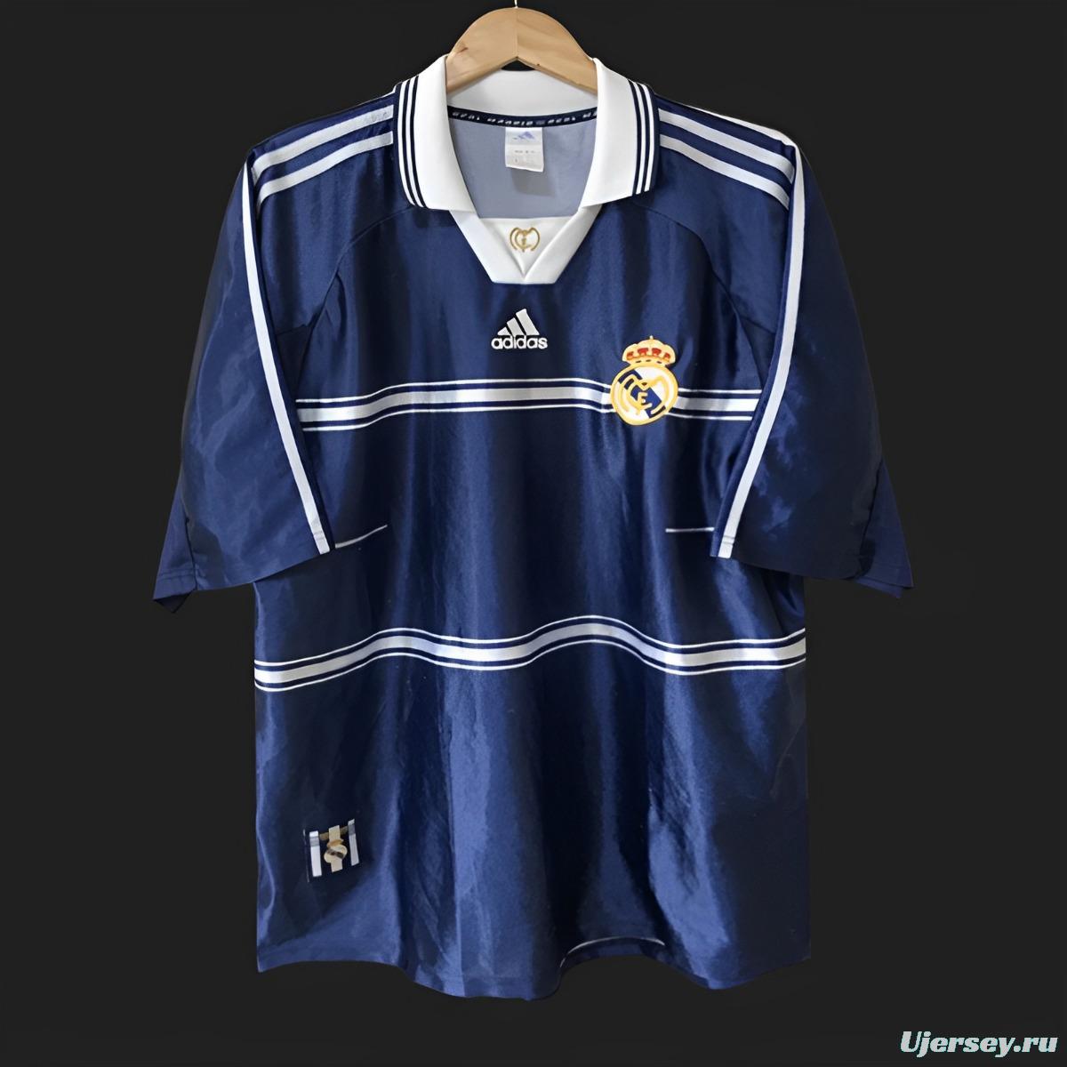 Retro 98/99 Real Madrid Away Blue Jersey