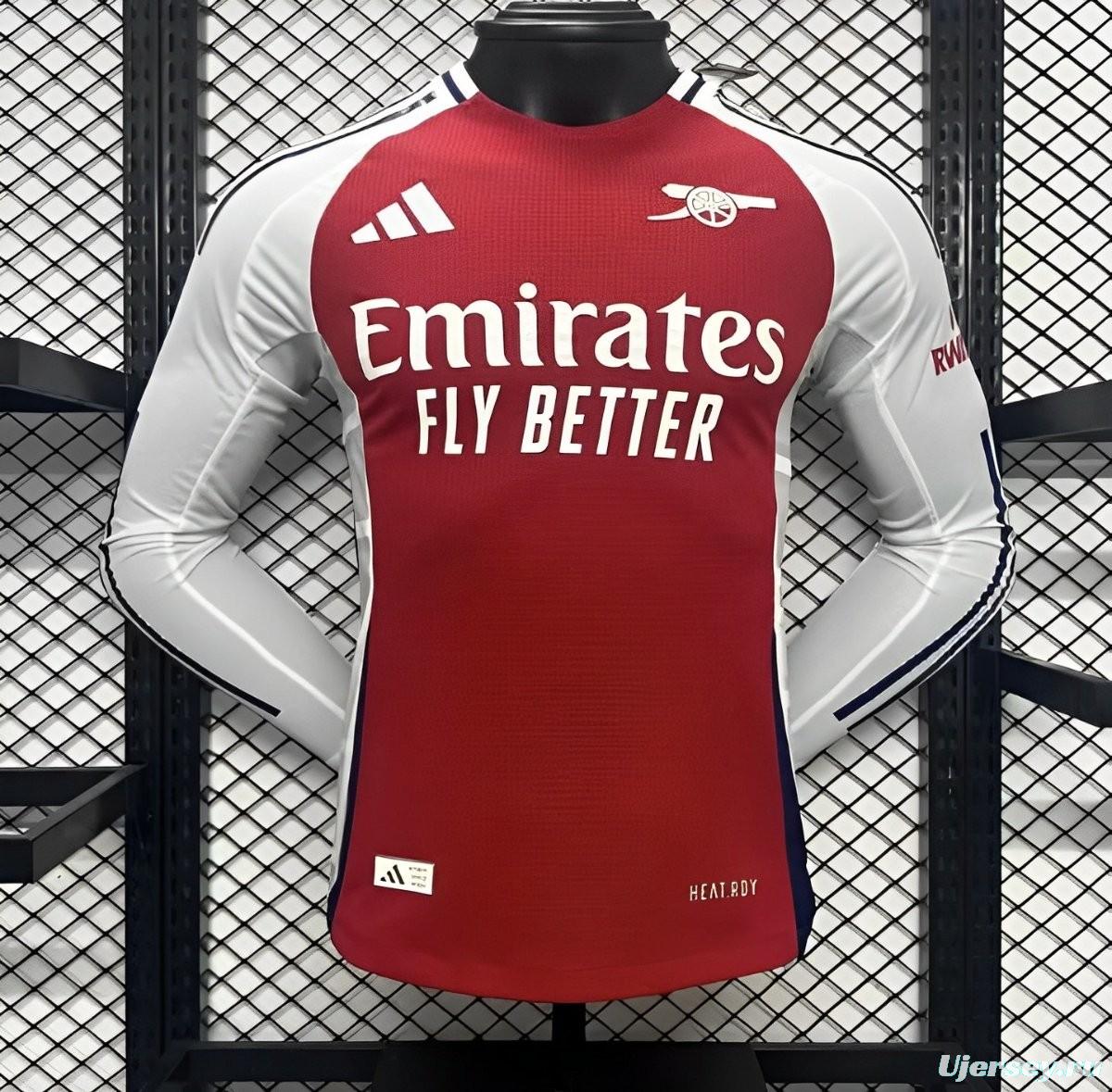 Player Version 24/25 Arsenal Home Long Sleeve Jersey