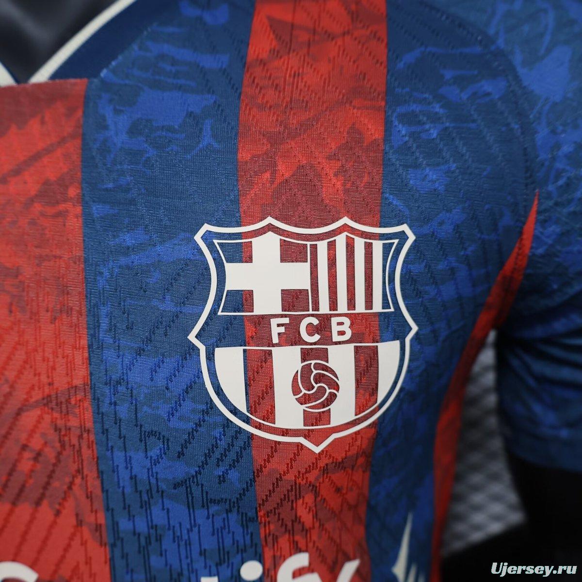 Player Version 24/25 Barcelona Red/Blue Special Jersey