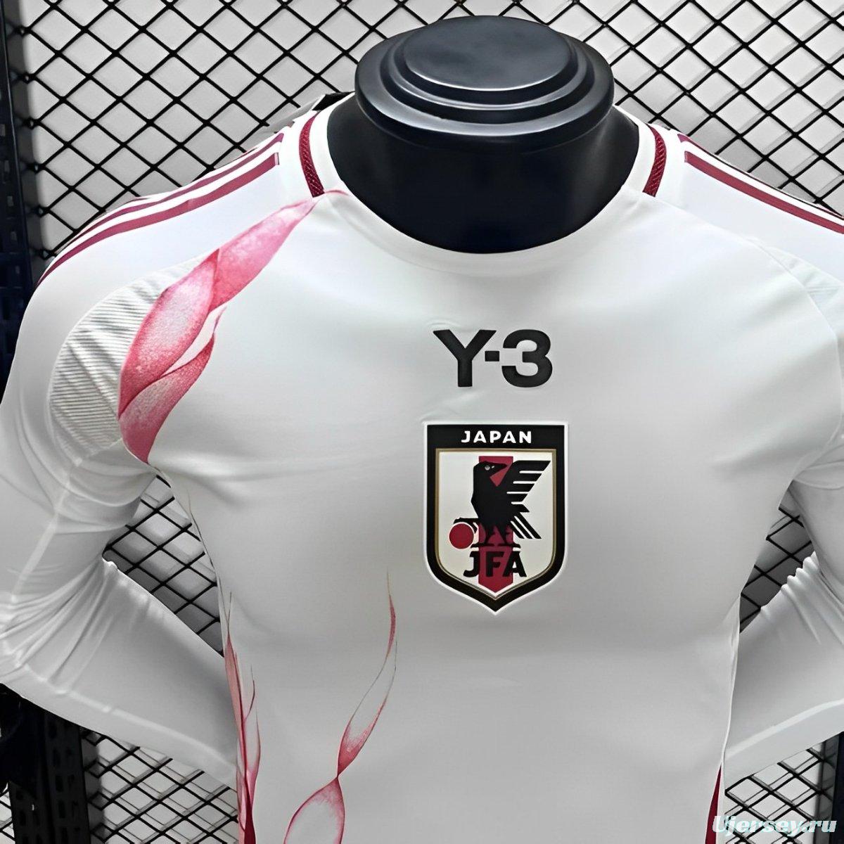 Player Version 2024 Japan Away White Long Sleeve Jersey