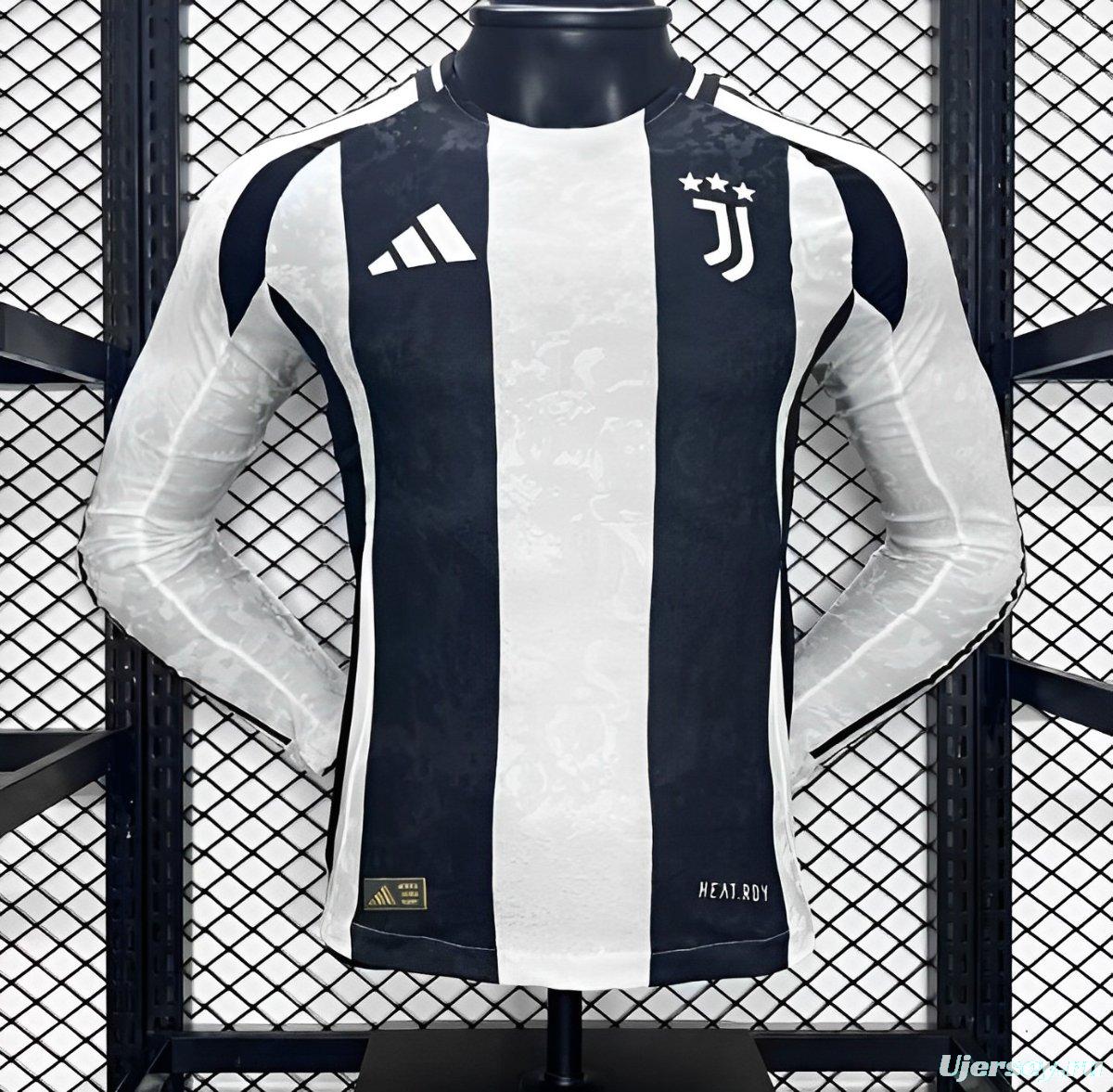 Player Version 24/25 Juventus Home Long Sleeve Jersey