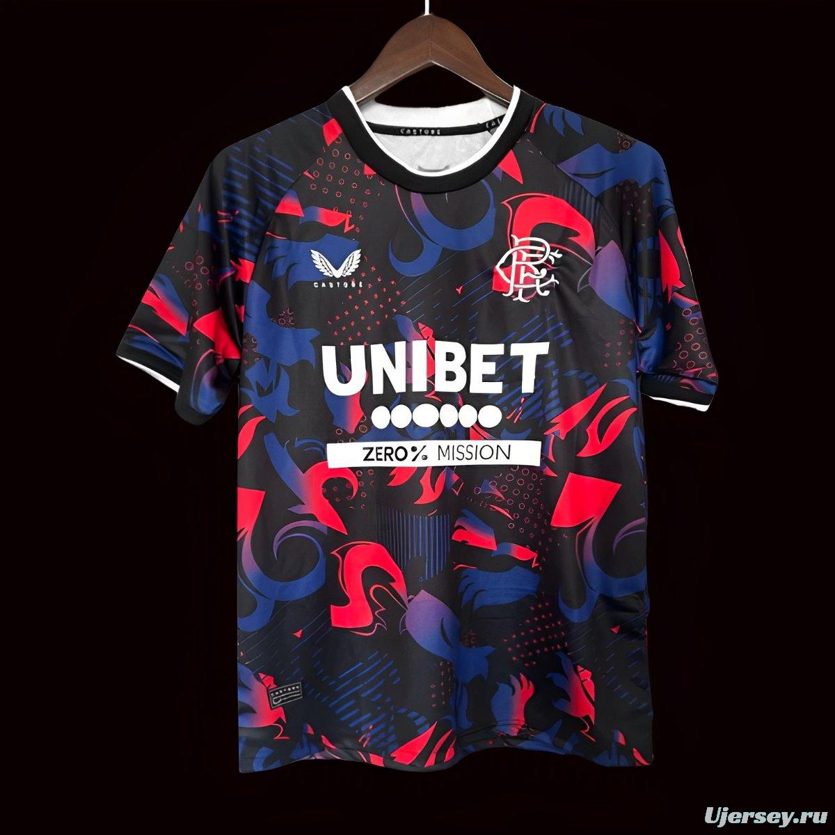 24/25 Glasgow Rangers Third Black/Red Jersey