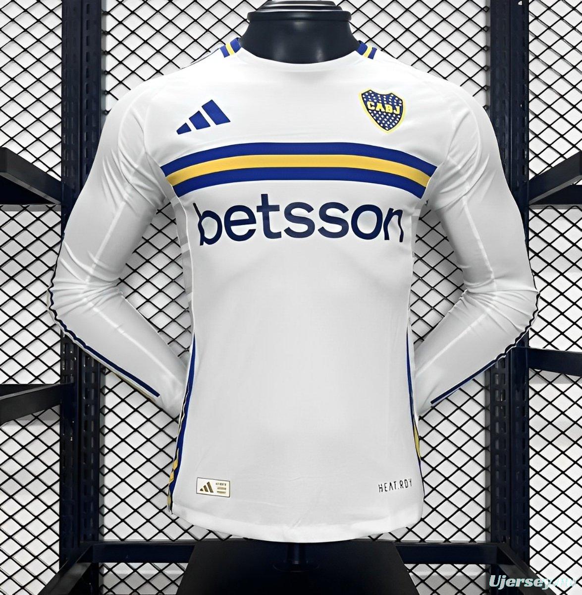 Player Version 24/25 Boca Juniors Away White Long Sleeve Jersey