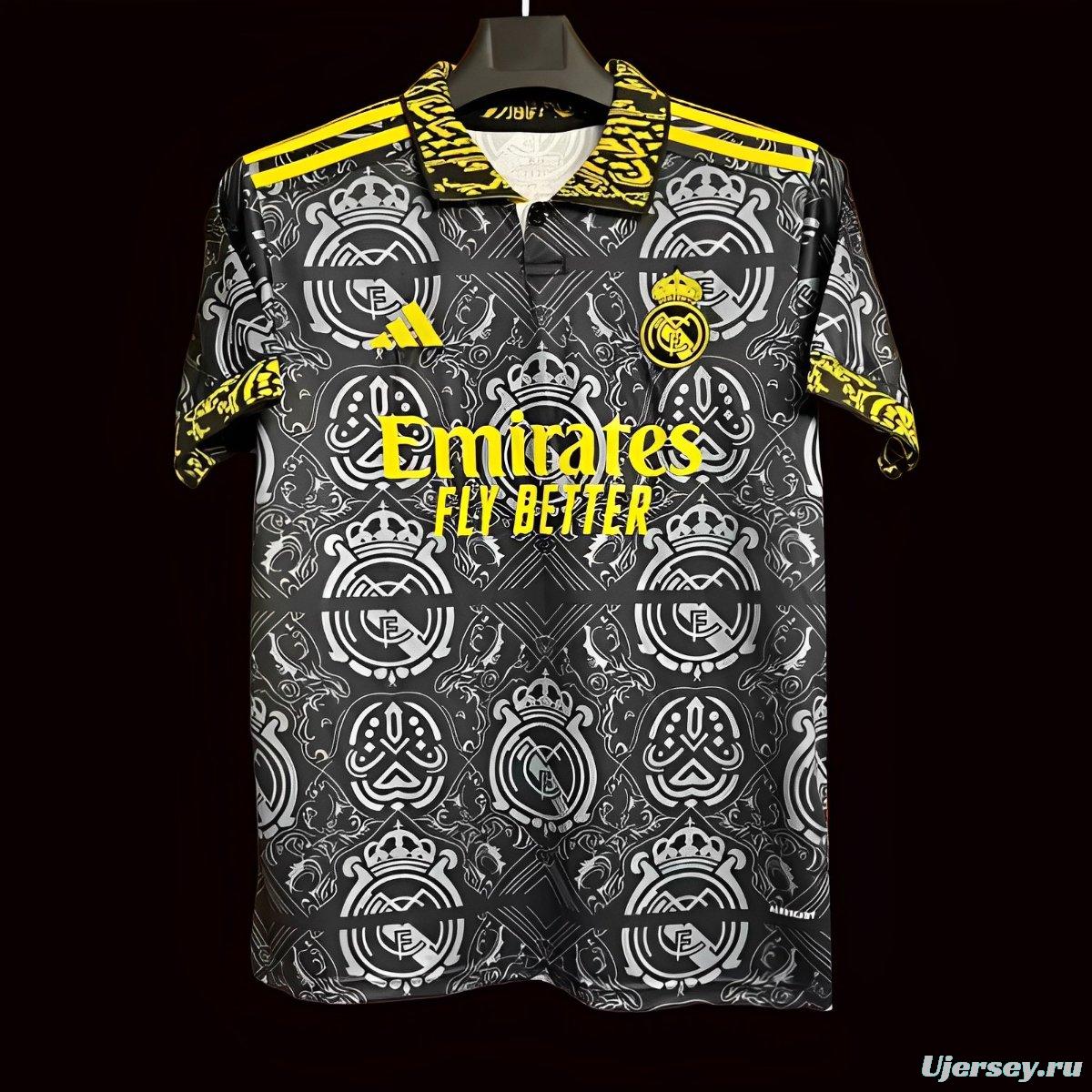 24/25 Real Madrid Black Special Pre-Match Jersey