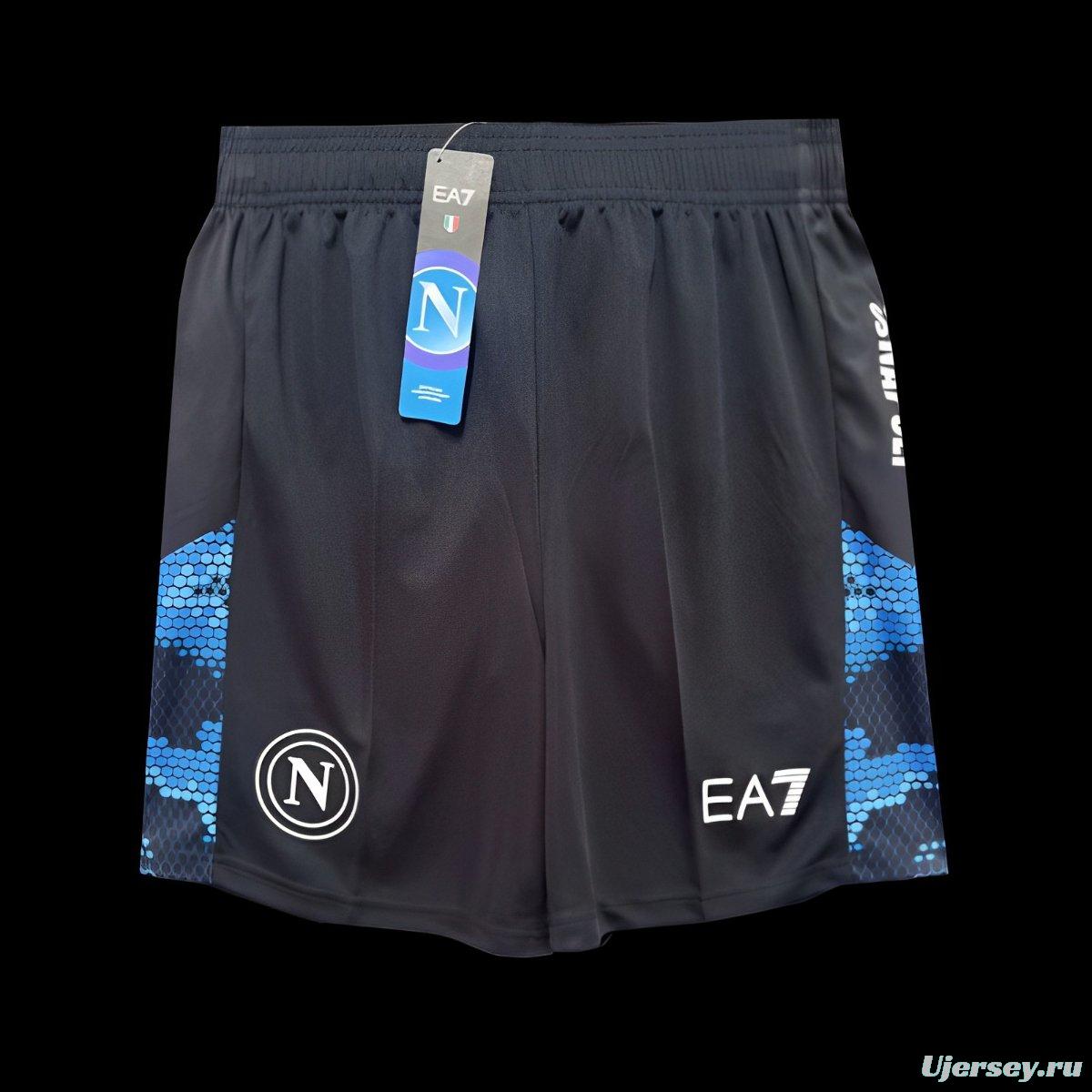 24/25 SSC Napoli/EA7 Navy Blue Shorts