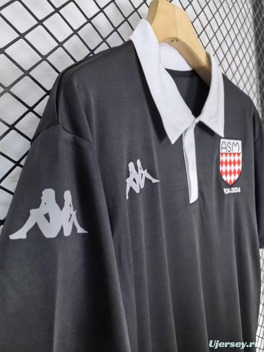 24/25 AS Monaco Black 100th Anniversary Special Jersey