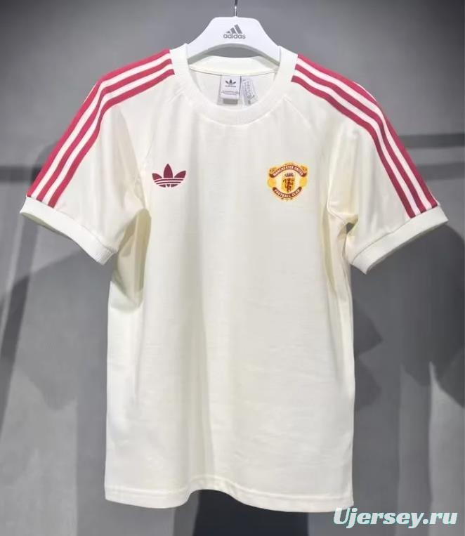 24/25 Manchester United Cotton Beige T-shirt Jersey