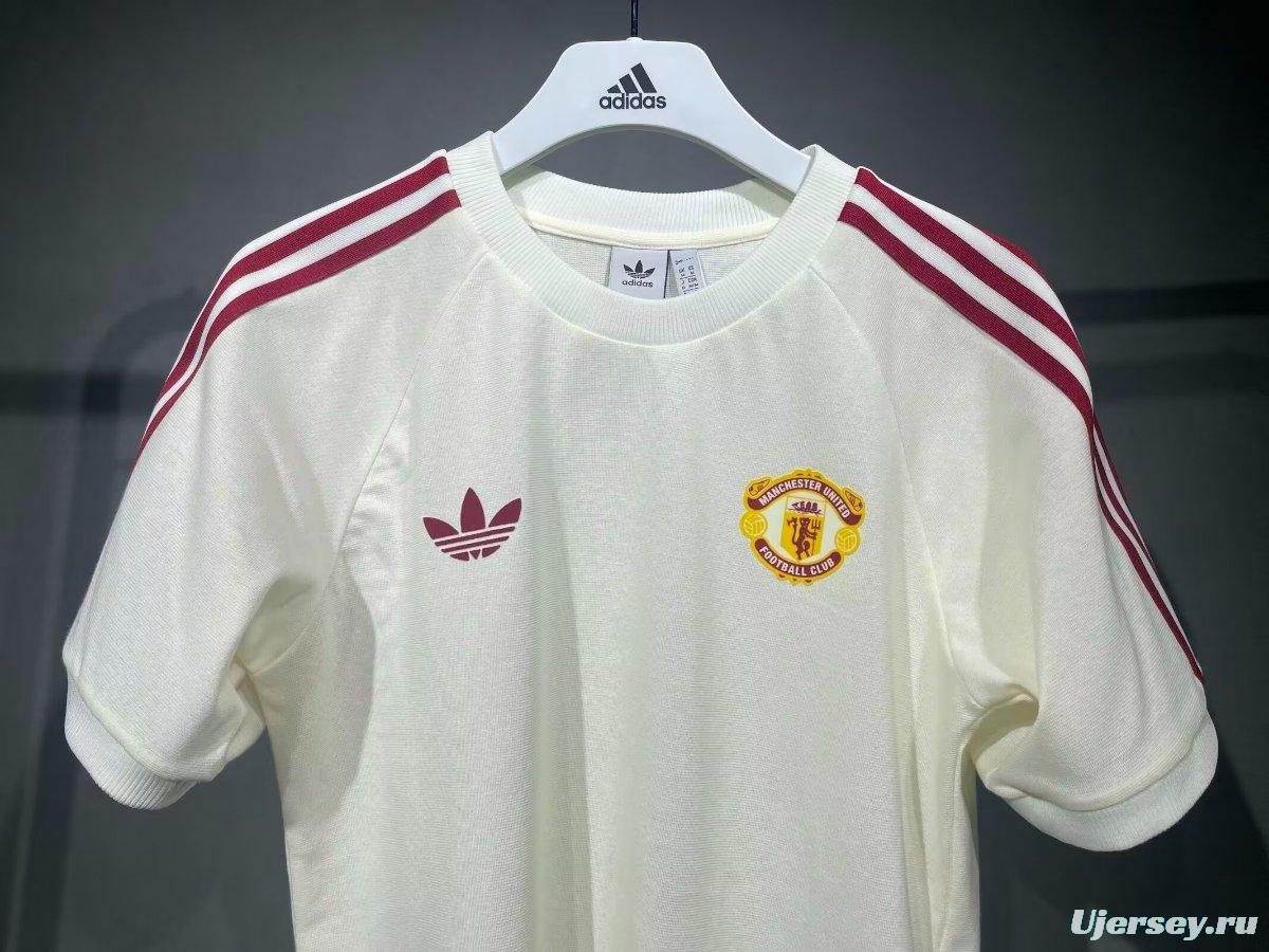 24/25 Manchester United Cotton Beige T-shirt Jersey