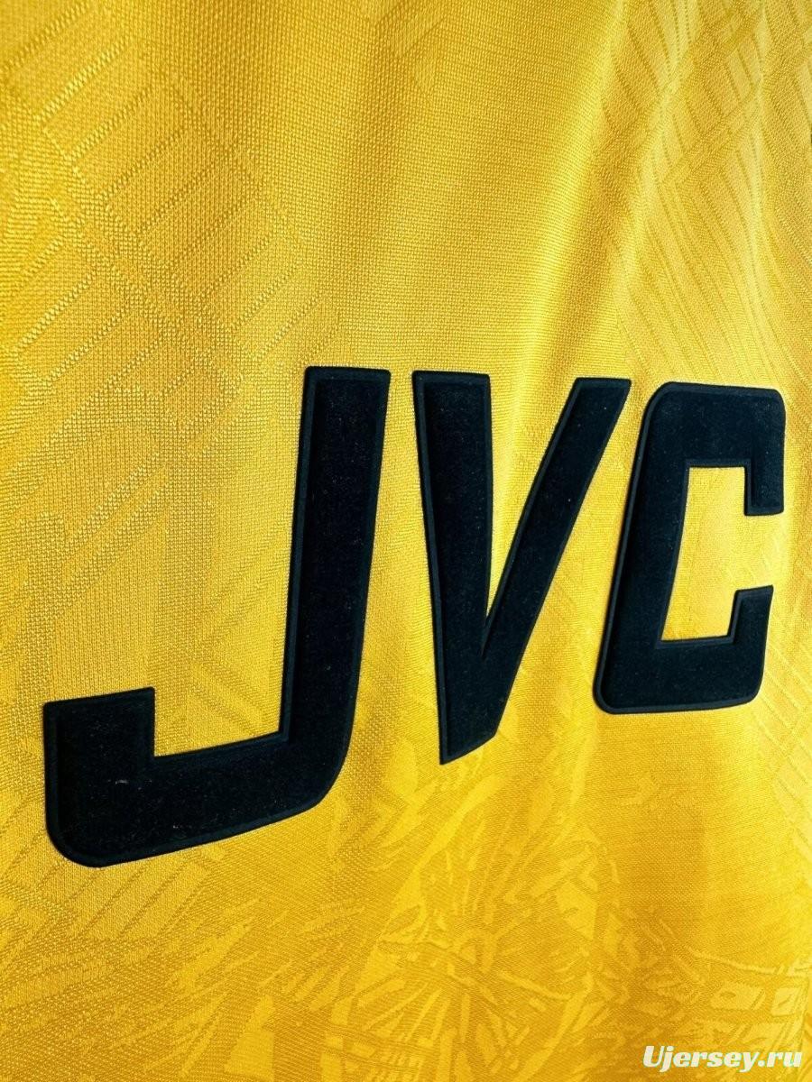 Retro 96/97 Arsenal Away Yellow Long Sleeve Jeresy