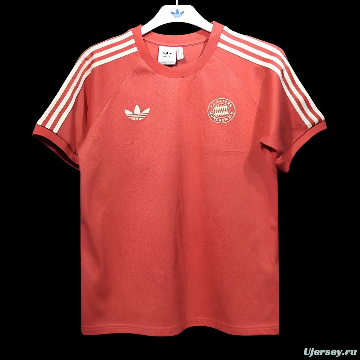 24/25 Bayern Munich Adidas Originals Red Cotton T-Shirts