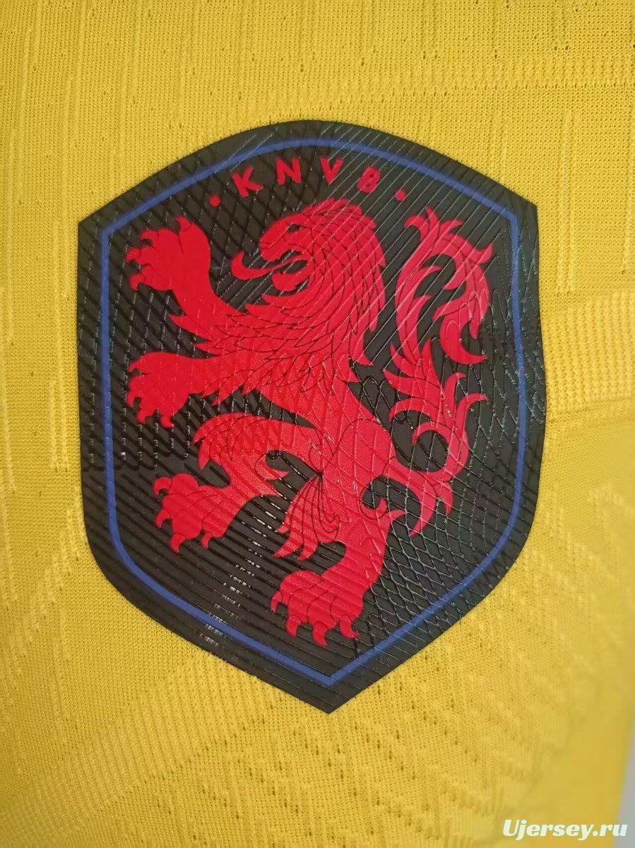 Player Version 2024 Netherlands Yellow POLO Jersey