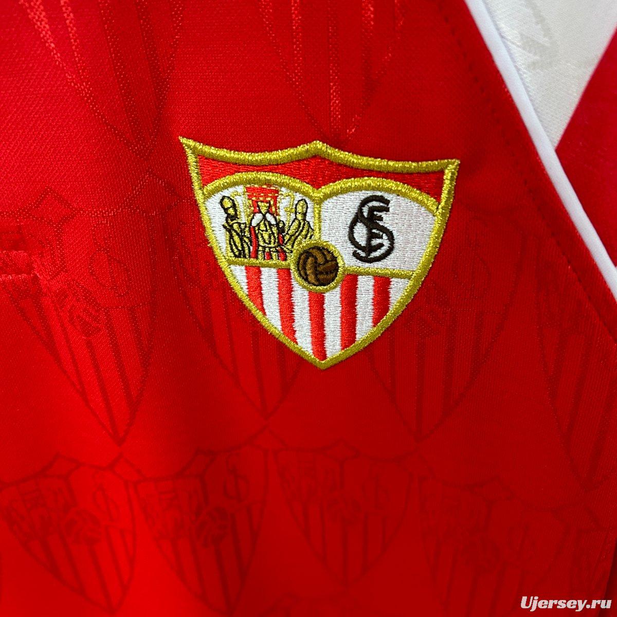 Retro 92/93 Sevilla FC Away Red Jersey