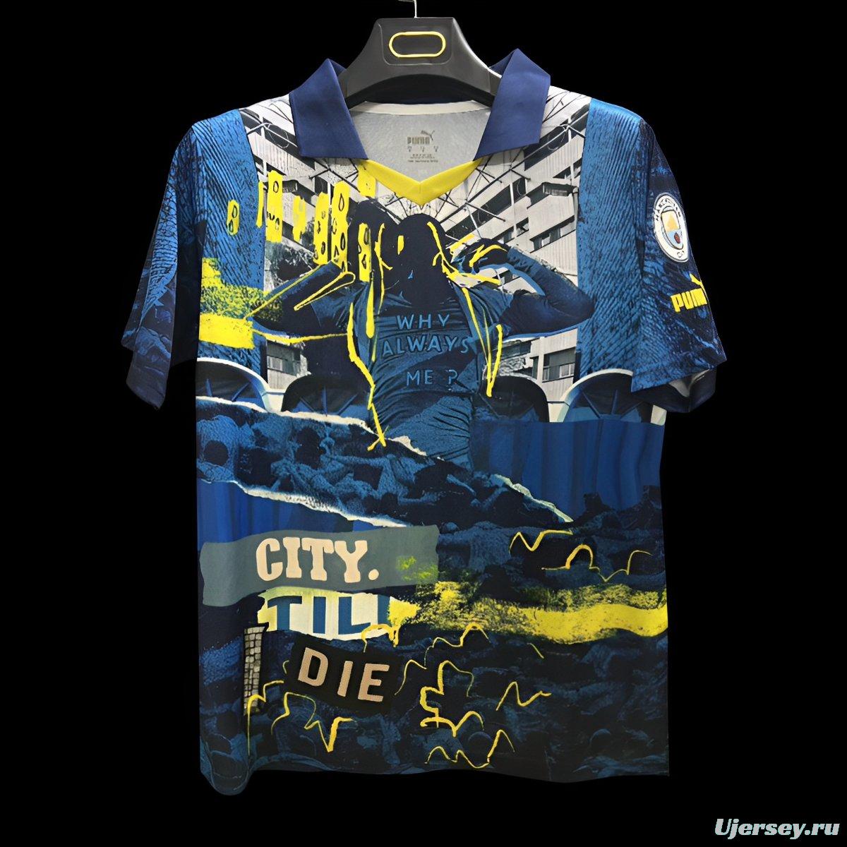 25/26 Manchester City ftblNRGY Special Bright Aqua-Blazing Blue Jersey