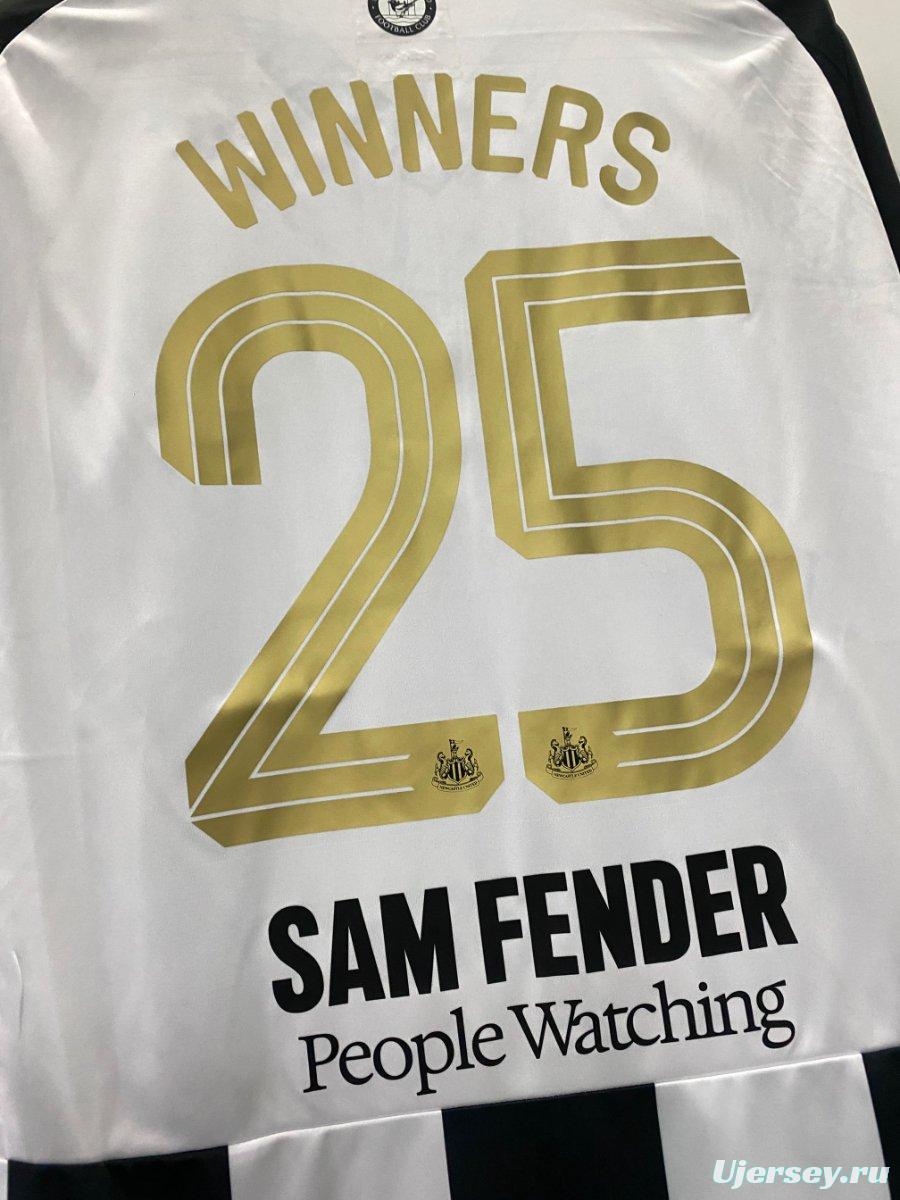 24/25 Newcastle United  CARABAO CUP Final EFL Customized  VS Liverpool Home Jersey