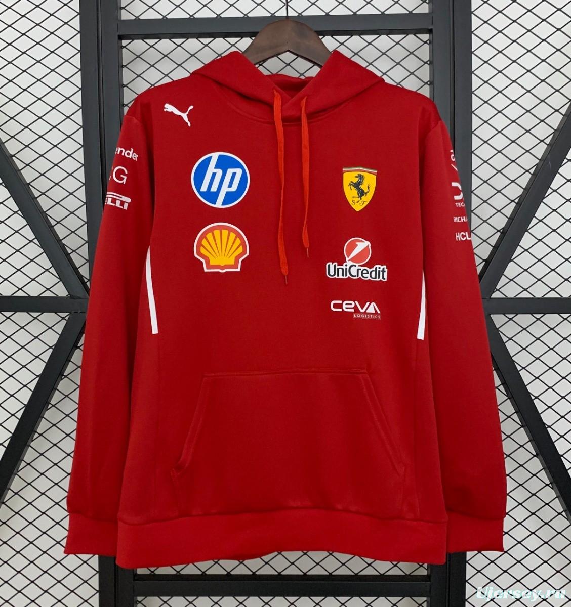 2025 F1 Formula Farrari Red Hoodie