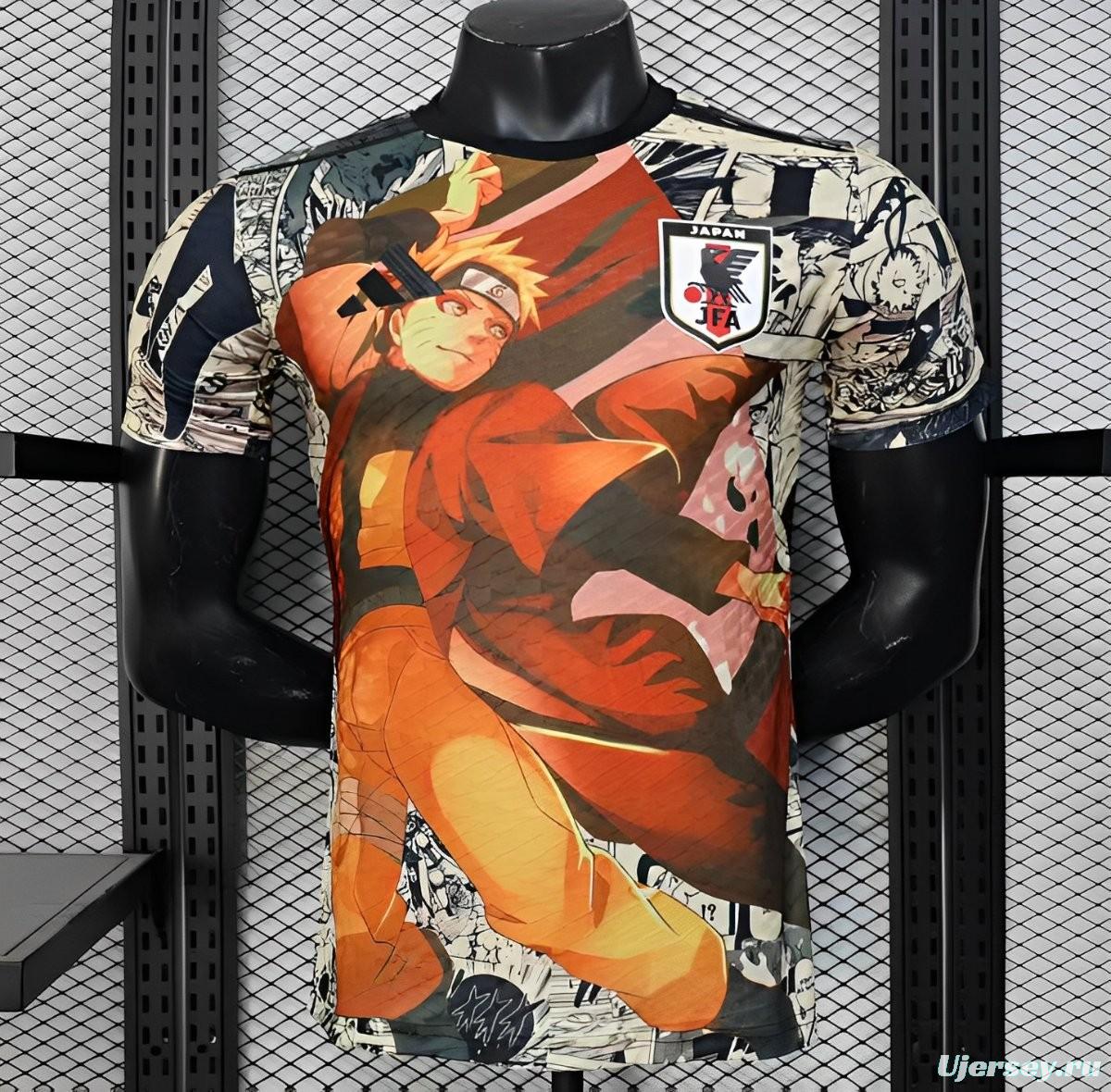 Player Version 2025 Japan White with Naruto Anime Character Graphic Jersey
