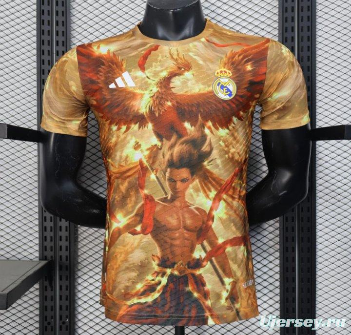 Player Version 25/26 Real Madrid Gold with Phoenix NA ZHA Jersey
