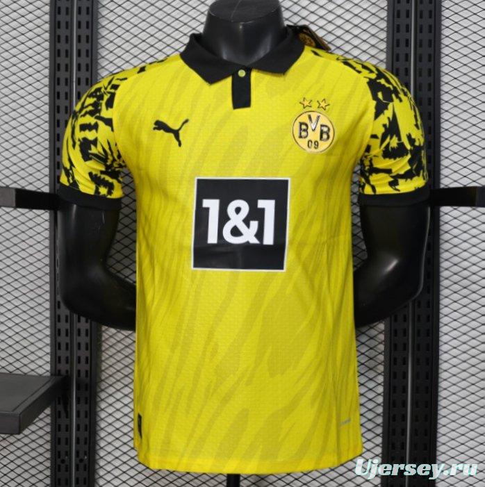 Player Version 25/26 Borussia Dortmund Yellow with Black Pattern Jersey
