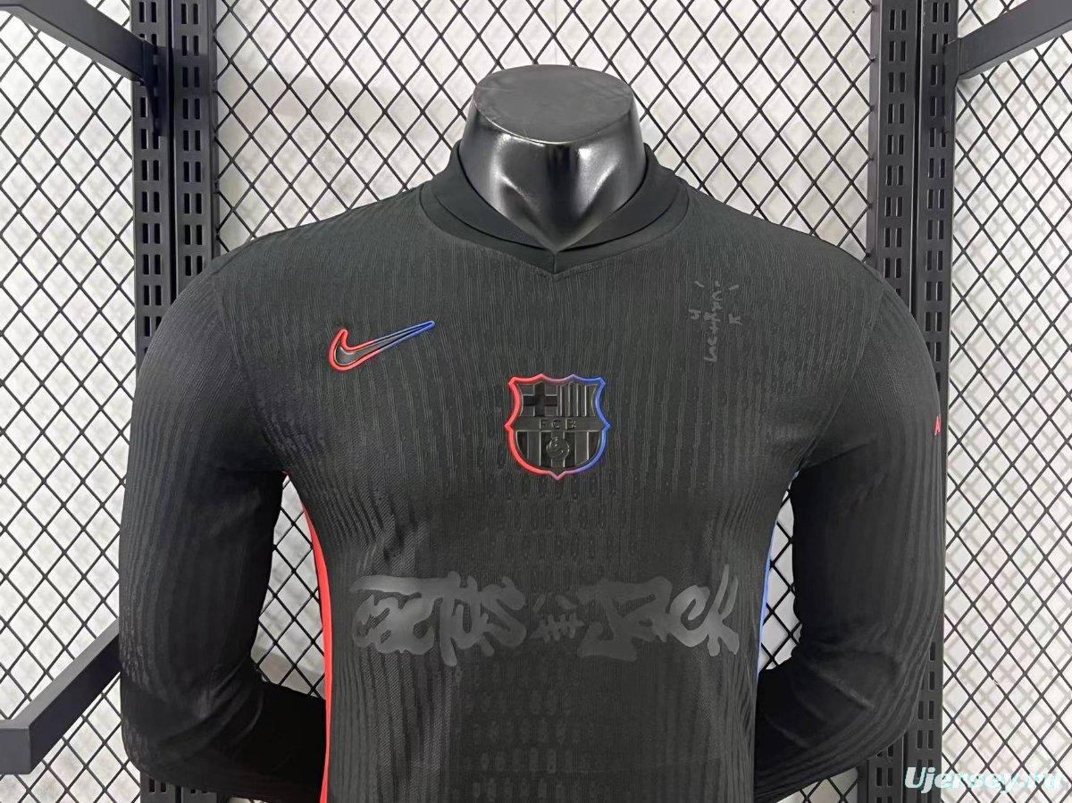 Player Version 24/25 Barcelona x Travis Scott Away Long Sleeve Jersey