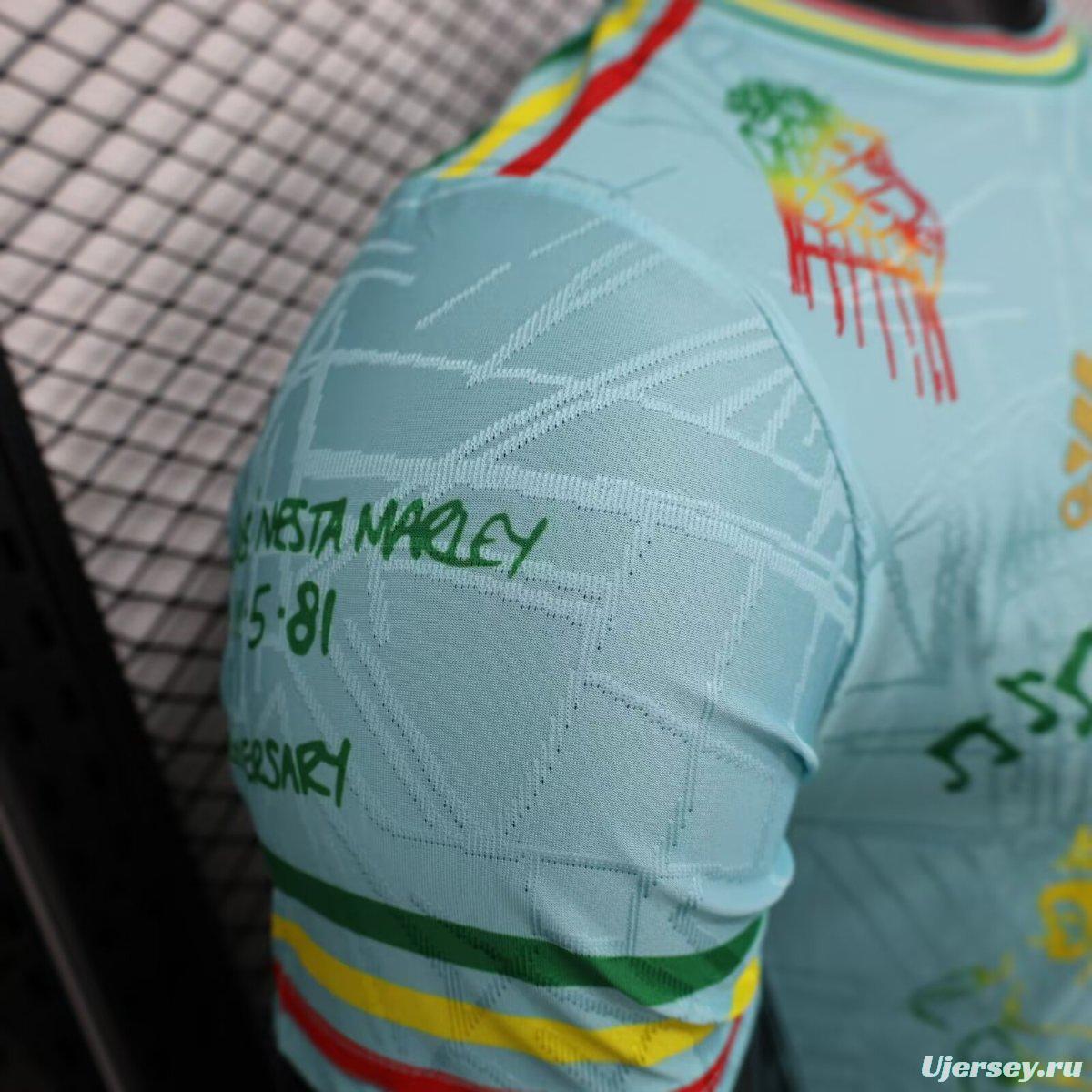 Player Version 25/26 Ajax Navy Skyblue with Bob Marley Tribute Jersey