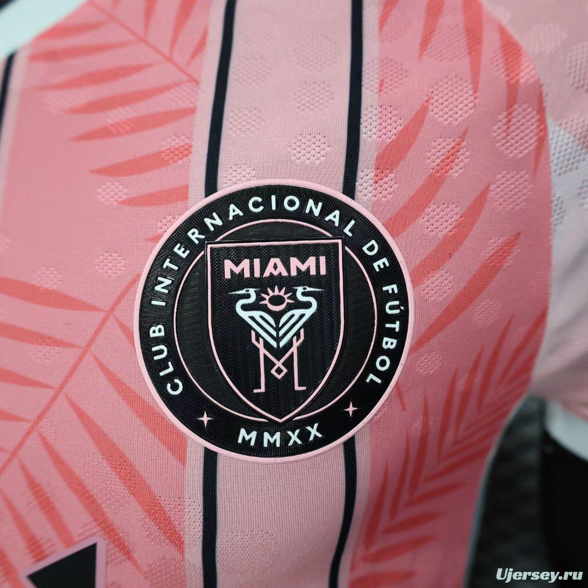 Player Version 25/26 Inter Miami CF Pink with Palm Leaf and Stripes Jersey