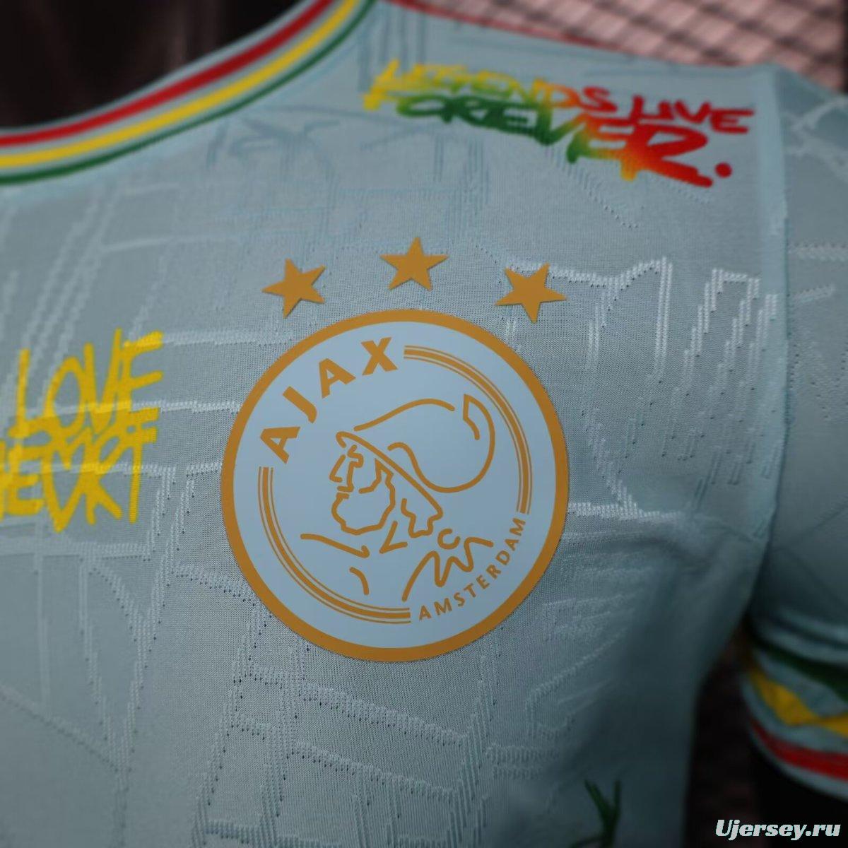 Player Version 25/26 Ajax Navy Skyblue with Bob Marley Tribute Jersey